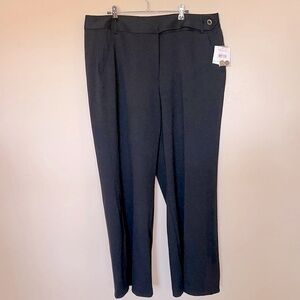 NWT Relativity trouser pants front pockets Black Womens Plus Sz 18W